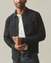 Men's Premium Slub Button Up Long Sleeve - Black